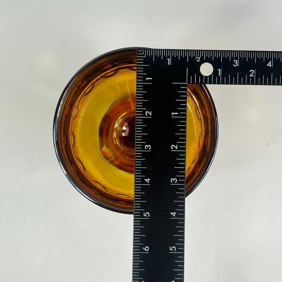 2 Indiana Carnival Glass Marigold King's Crown Thumbprint Compotes Wedding Bowl - Picture 7 of 7